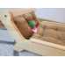 Handcrafted Wooden Frame Cat Bed with Pillow