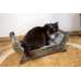 Handcrafted Wooden Frame Cat Bed with Pillow