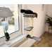 Cat Wall-Mounted Bed, Scratch Post and Steps for Mounting on the RIGHT side of a Window