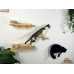 (2) Double Feeder Cat Wall Shelves + (3) Cat Round Wall Steps