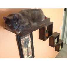 Outdoor Cedar Cat Wall System: Perch